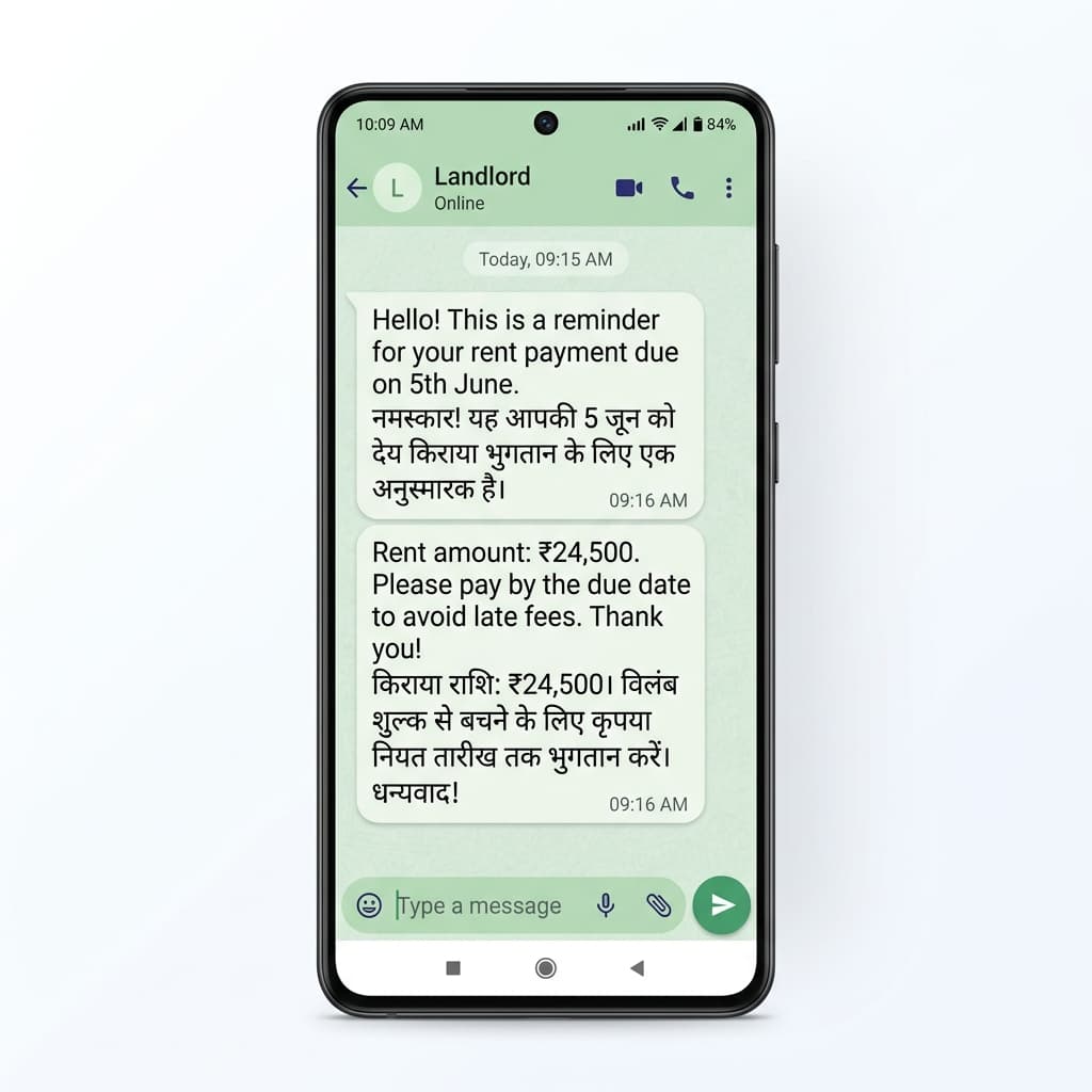WhatsApp rent collection automation